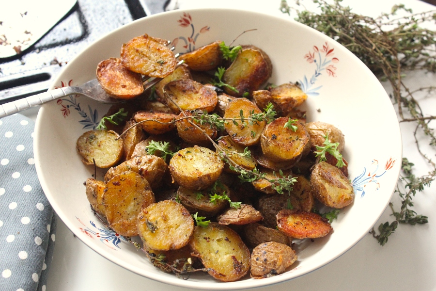 Rosemary and garlic baked baby potatoes